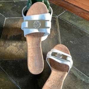 Michael Kors wedge sandal white 9M